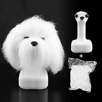 グルーミングレッスンドッグ　マネキン　トリマー Amazon | FOGOSP 犬の頭モデル、白いウィッグ 1 つ付き、犬の頭